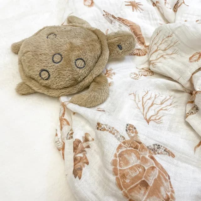 【bimbidreams 奇哥】★網購獨家★竹纖維紗布包巾+玩偶禮盒 120x120cm(新生兒禮 滿月禮 彌月禮 嬰兒禮盒)