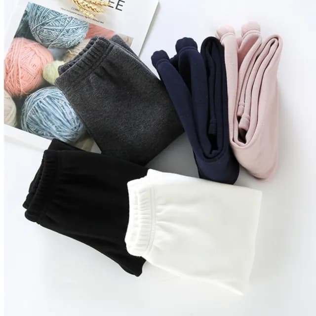 【橘魔法】素色刷毛內搭褲長褲(大童 內搭褲 褲子 男童 女童 兒童 童裝 厚 保暖 加絨)