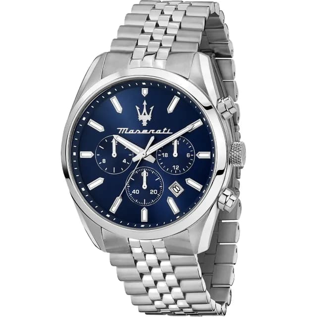 【MASERATI 瑪莎拉蒂】Attrazione系列 三眼計時手錶-43mm 禮物 送禮 推薦(R8853151025)