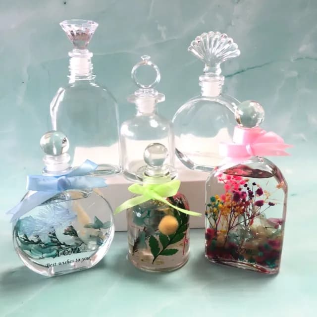【A-ONE 匯旺】祝福瓶 黃金造型瓶蓋 100ml 浮游花瓶 香水瓶 擴香浮游花 香薰瓶 玻璃瓶