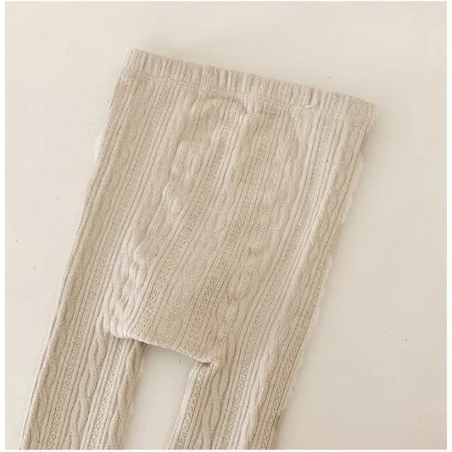 【橘魔法】加絨純柔和色單直條褲襪(連褲襪 大童 褲襪 襪子 內搭褲 厚 刷毛 厚款 女童 兒童 童襪 童裝 保暖)