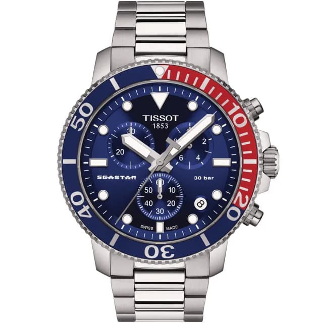 【TISSOT 天梭 官方授權】Seastar 1000 海洋之星300米潛水計時手錶 禮物 送禮 推薦(T1204171104103)