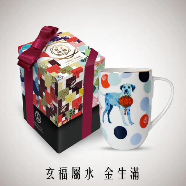 【TALES 神話言】犬轉乾坤-玄福屬水 馬克杯禮盒(文創 禮品 禮物 收藏)