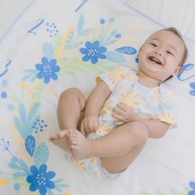 【Newstar 明日之星】MIT嬰兒幸福花園成長紀錄包巾(台灣製 寶寶必備 拍照 彌月禮物 送禮)