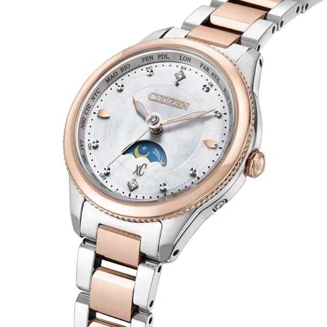 【CITIZEN 星辰】心蕊 Hebe廣告款 鈦 日月顯示光動能電波女錶 手錶 送禮 推薦(EE1007-67W)