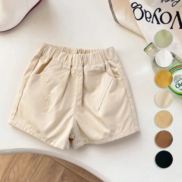 【橘魔法】原色斜紋棉休閒短褲(卡其褲 短褲 褲子 男童 女童 中性款 童裝)