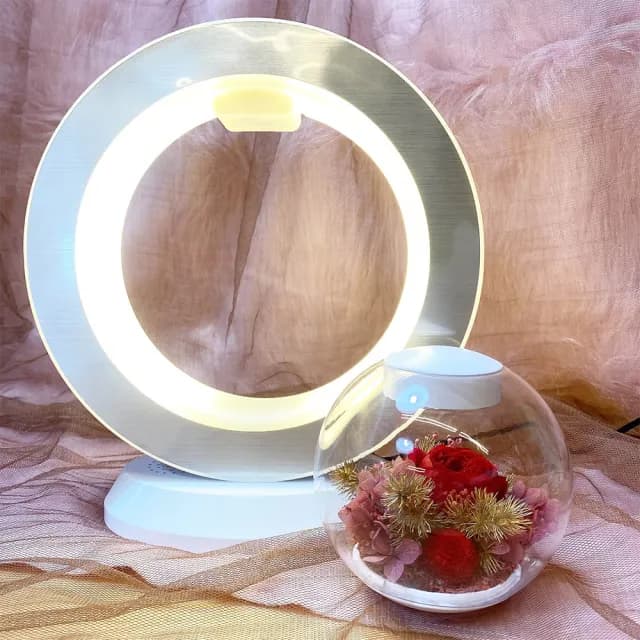 【OSTARA FLORIST 奧斯塔拉花藝】新色上市 永生花懸浮檯燈含藍芽音響(永生花、居家生活、節日送禮)
