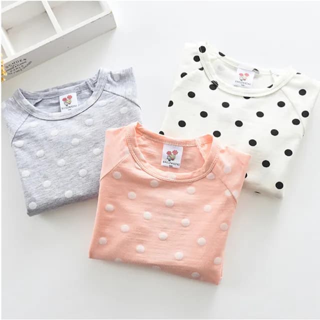 【橘魔法】水洗竹節棉點點長袖上衣(小開岔棉T 中性款 薄長袖 童裝 兒童 女童)