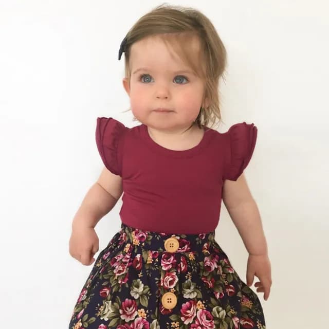 【橘魔法】超好搭純色小飛袖包屁衣(連身衣 嬰幼兒 寶寶 女童 兒童 小童 童裝)