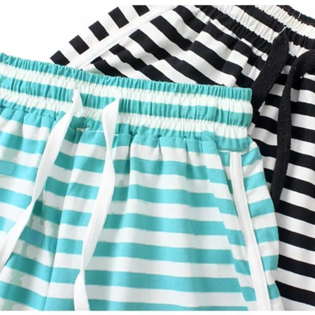 【橘魔法】大童 條紋滾邊短褲(褲子 五分褲 棉褲 中褲 中性款 男童 女童 中童 童裝)