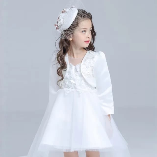 【橘魔法】精緻禮服小外套(長袖外套 婚禮 全家福 攝影 喜宴 花童 禮服搭配 大童 童裝 兒童 女童)