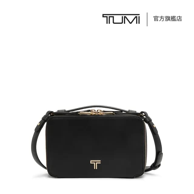 【TUMI】Voyageur Myla 斜背包/經典方包 - 淡金黑色(TUMI 官方旗艦店)