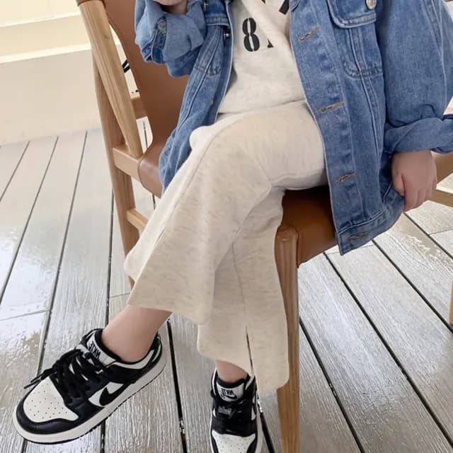 【橘魔法】花色字母棉絨長袖套裝(褲子 長褲 厚長褲 衛衣 兒童 女童 童裝)