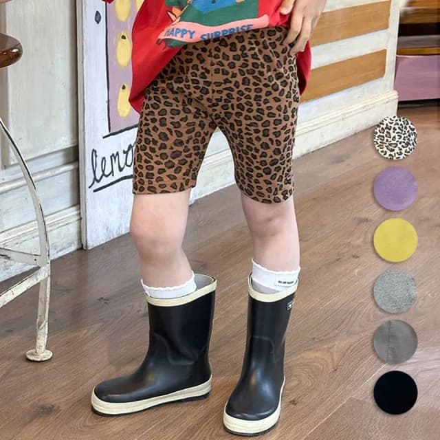 【橘魔法】純色柔軟彈性薄棉五分褲(內搭褲 中褲 貼身褲 合身褲 馬褲 褲子 女童 兒童 童裝)