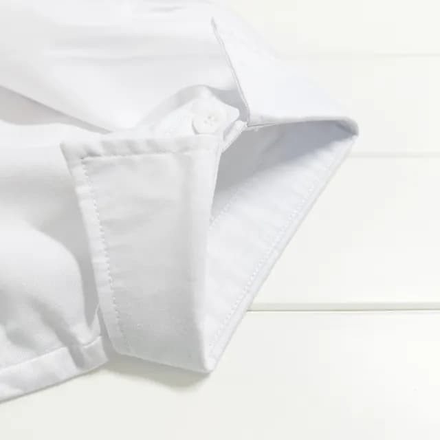 【橘魔法】純白素色長袖襯衫(長袖上衣 才藝表演 畢業典禮 白色襯衫 黑色襯衫 大童 花童 男童 兒童 童裝)