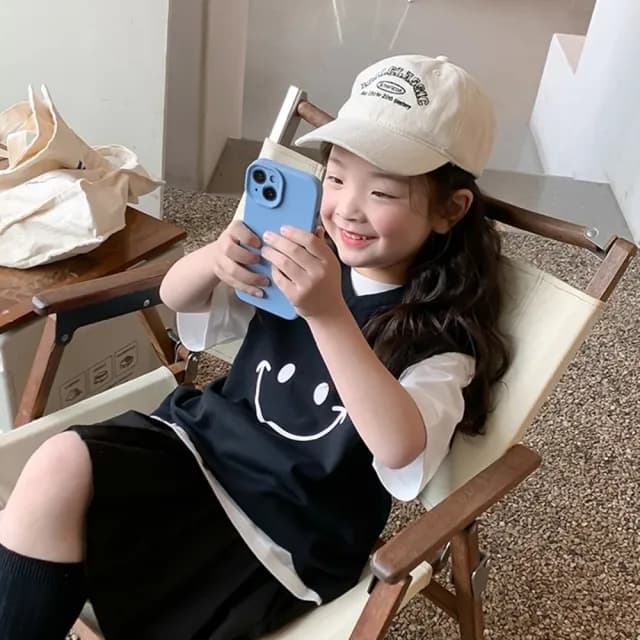 【橘魔法】大微笑V領毛圈棉背心(內搭 背心 女童 男童 兒童 童裝)