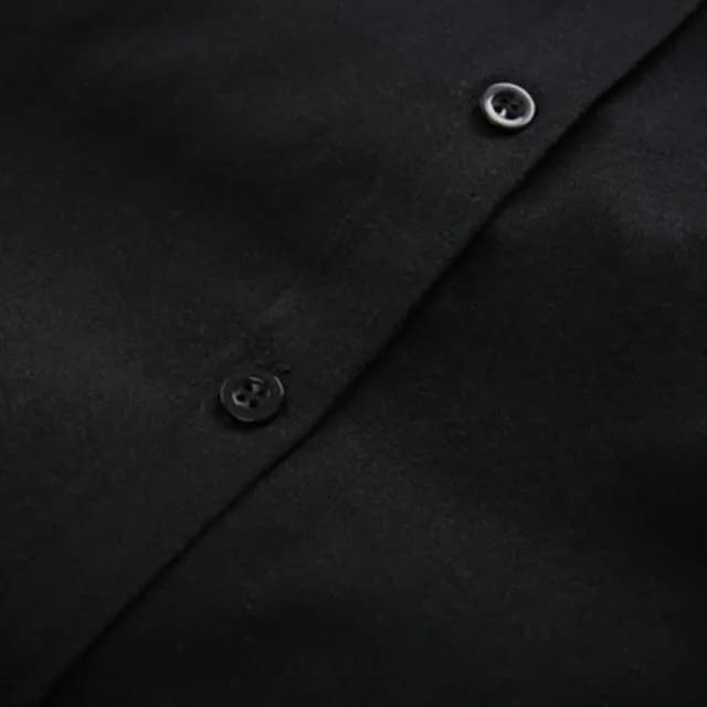 【橘魔法】男童純黑襯衫(硬挺襯衫棉材質)(長袖上衣 襯衫 花童 攝影 表演 男童 兒童 童裝)