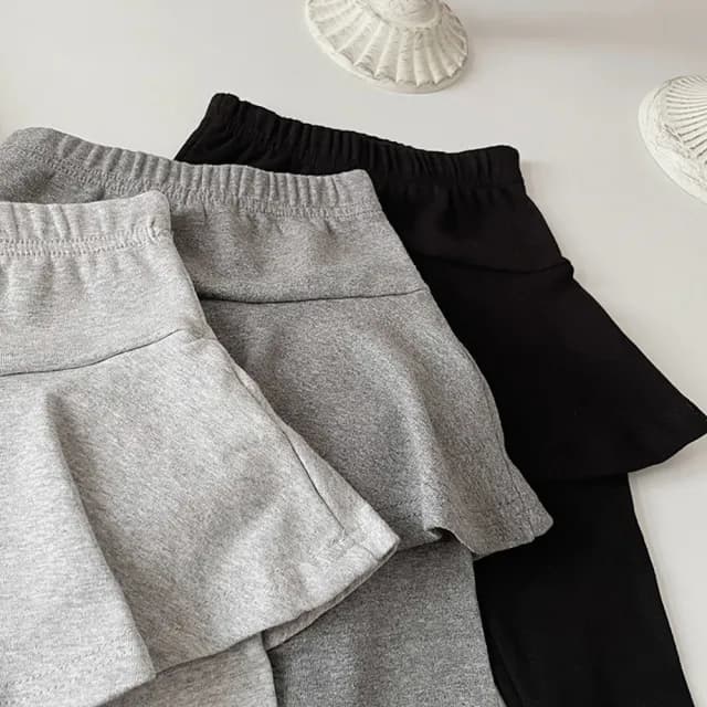 【橘魔法】經典原色薄棉假兩件 內搭褲裙(內搭褲 長褲 裙子 褲子 女童 兒童 童裝 中童)