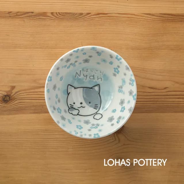 【LohasPottery 陸寶】日本製 美濃燒 動物卡通釉下彩壓紋餐具|5.5 吋飯碗 五入組(兒童碗 餐碗)