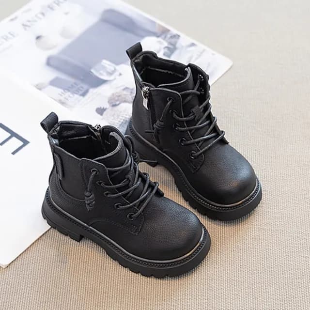 【橘魔法】兒童復古仿舊刷色短靴(皮靴 靴子 童鞋 鞋子 中性款 男童 女童 兒童 童鞋 童裝)