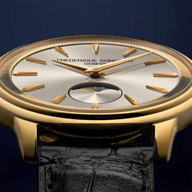 【CONSTANT 康斯登】Classics Moneta Moonphase 月相石英手錶 中性錶 禮物 送禮 推薦(FC-206S3S5)