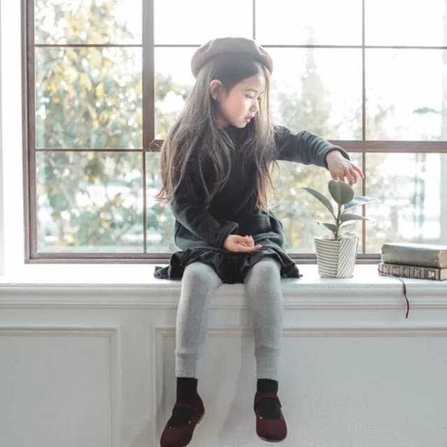 【橘魔法】素色刷毛內搭褲長褲(大童 內搭褲 褲子 男童 女童 兒童 童裝 厚 保暖 加絨)