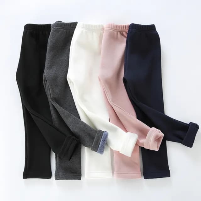 【橘魔法】素色刷毛內搭褲長褲(大童 內搭褲 褲子 男童 女童 兒童 童裝 厚 保暖 加絨)