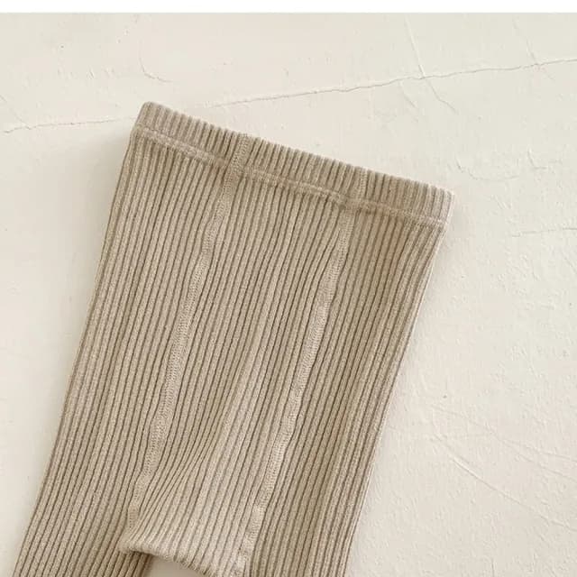 【橘魔法】百搭細條羅紋褲襪(連褲襪 襪子 大童 兒童 褲襪 內搭褲 女童 洋裝搭配 童裝)