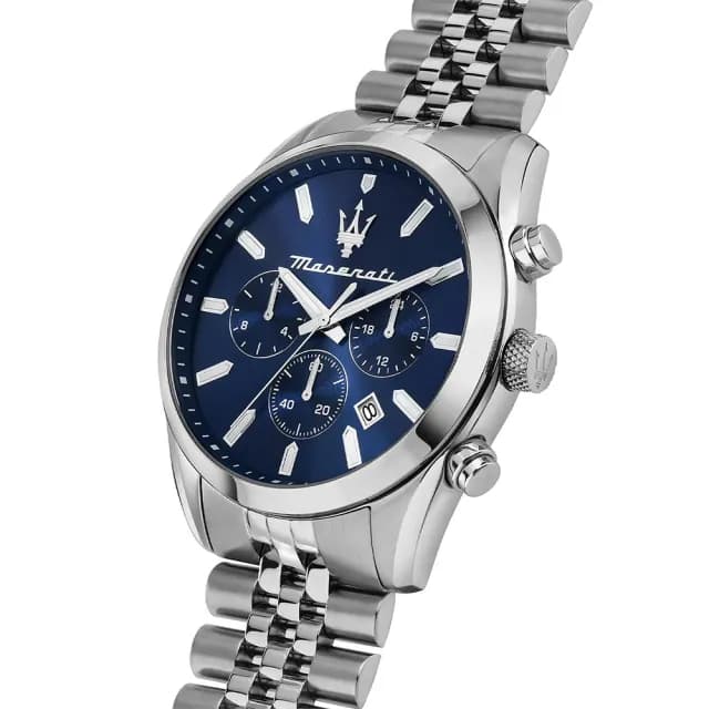 【MASERATI 瑪莎拉蒂】Attrazione系列 三眼計時手錶-43mm 禮物 送禮 推薦(R8853151025)