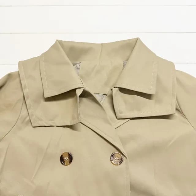 【橘魔法】英倫率性中長風衣長袖外套(風衣外套 風衣 大童 女童 兒童 夾克 防風 童裝)