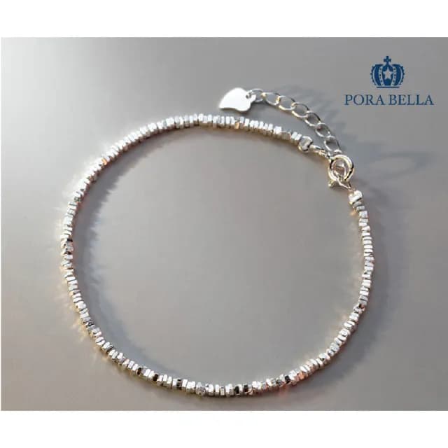 【Porabella】925純銀小碎銀知性氣質 告白禮物 情人節禮物 送女友 銀飾 Bracelets