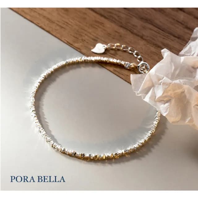 【Porabella】925純銀小碎銀知性氣質 告白禮物 情人節禮物 送女友 銀飾 Bracelets