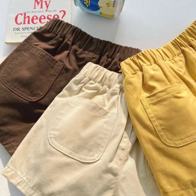 【橘魔法】原色斜紋棉休閒短褲(卡其褲 短褲 褲子 男童 女童 中性款 童裝)