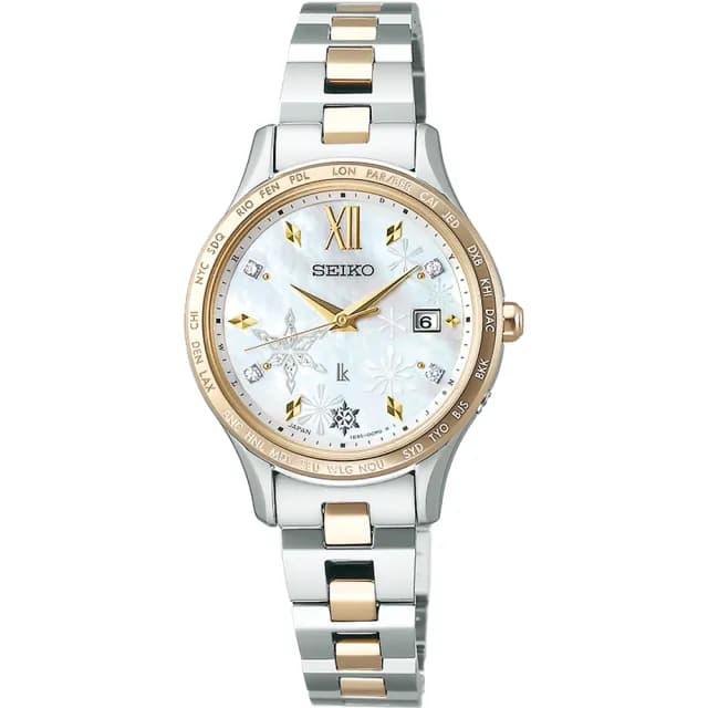 【SEIKO 精工】LUKIA 冬季戀人限量 太陽能電波鑽石女錶 手錶 送禮 推薦(SSVV086J/1B35-0AZ0K)