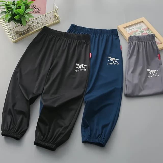 【橘魔法】冰絲涼感恐龍化石長褲(防蚊褲 褲子 縮口褲 運動褲 長褲 男童 童裝 兒童)