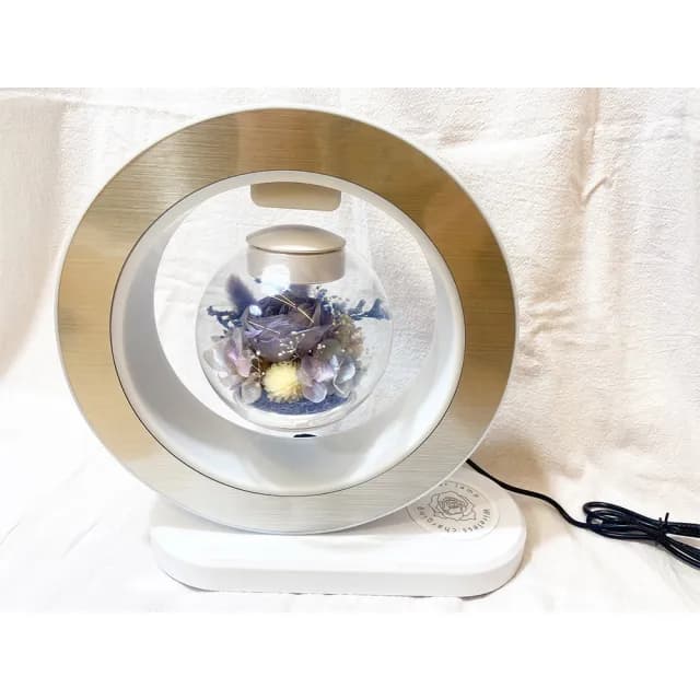 【OSTARA FLORIST 奧斯塔拉花藝】永生花懸浮檯燈 含藍芽音響及無線充電(永生花、居家生活、節日送禮)