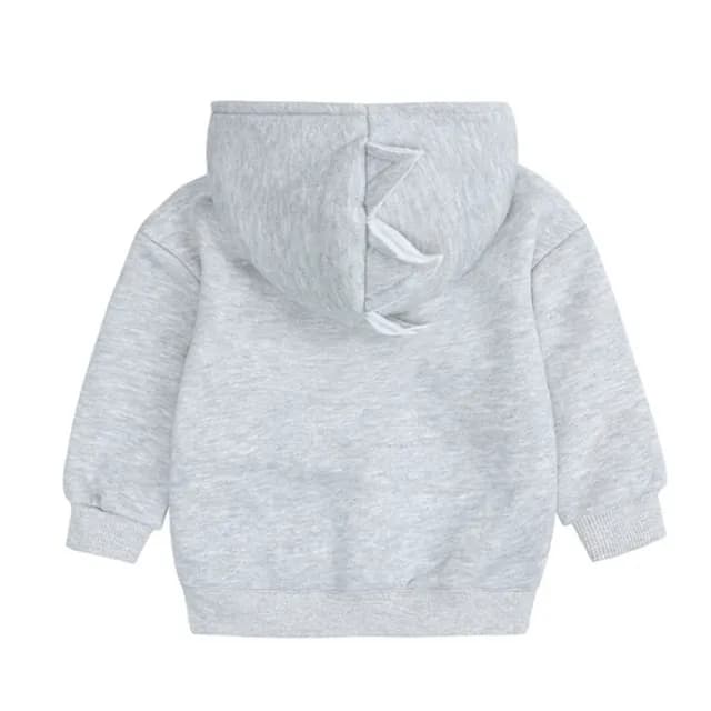 【橘魔法】恐龍刺角造型棉絨素面連帽上衣(長袖上衣 帽T 中性款 男童 女童 童裝 兒童 中童 小童 保暖)