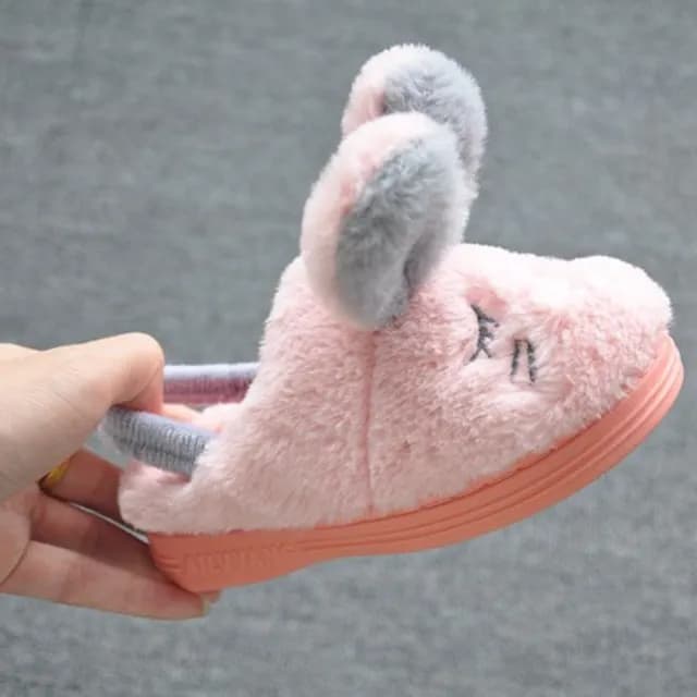 【橘魔法】柔軟毛毛厚底室內拖鞋(室內鞋 居家 保暖 棉鞋 拖鞋 兒童 童鞋 童裝 男童 女童 刷毛 厚 寒流)