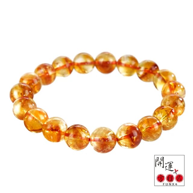 【開運方程式】黃水晶手珠豔黃金字塔聚寶盆10mm(豔黃水晶手珠手鍊)