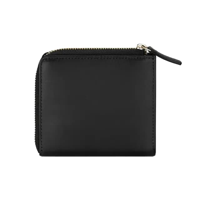 【Cerruti 1881】限量2折 義大利原裝進口 頂級小牛皮女用零錢包 6163M 全新專櫃展示品(黑色 贈禮盒提袋)