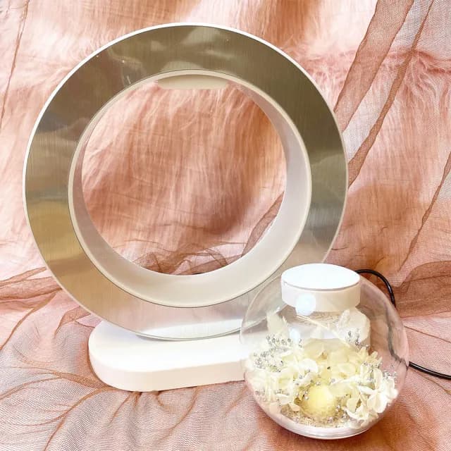 【OSTARA FLORIST 奧斯塔拉花藝】爆款新色 永生花懸浮檯燈含藍芽音響(永生花、居家生活、節日送禮)