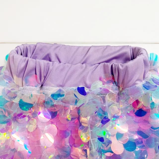 【橘魔法】美人魚亮片魚尾裙(裙子 半身裙 公主裙 魚尾巴 人魚公主 角色扮演 拍照 攝影 女童 兒童 童裝)