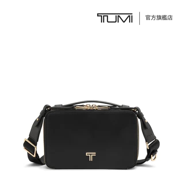 【TUMI】Voyageur Myla 斜背包/經典方包 - 淡金黑色(TUMI 官方旗艦店)