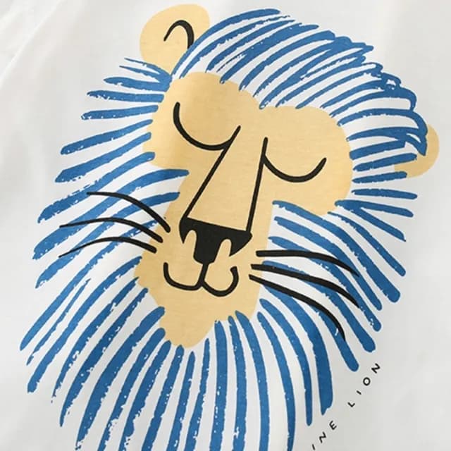 【橘魔法】藍鬚獅子短袖上衣(T恤 棉T 男童 兒童 童裝)