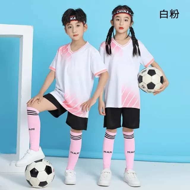 【橘魔法】大童 漸層刷色吸濕排汗快乾短袖上衣+短褲 套裝(運動服 足球衣 足球裝 親子款 運動衣 兒童 童裝)