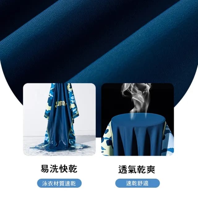 【橘魔法】大童 夏日迷彩插肩泳衣+泳褲(二件式 泳裝 游泳課 學生泳衣 中性款 男童 女童 童裝)