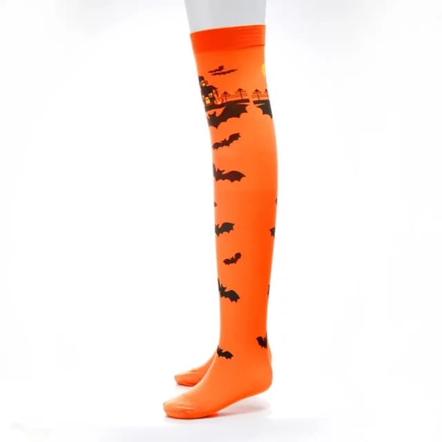 【橘魔法】萬聖節 過膝造型絲襪(襪子 黑絲襪 膝上襪 角色扮演 裝扮 表演 大人 尾牙 大童 兒童 童襪 童裝)