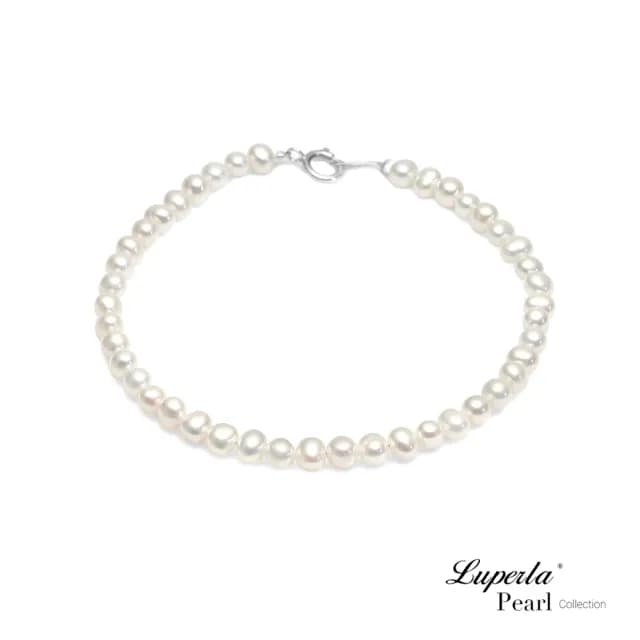 【大東山珠寶】輕時尚淡水珍珠手鍊 3.5-4mm 輕時尚氣質 多重佩戴 小珍珠手鍊925銀(氣質珍珠)