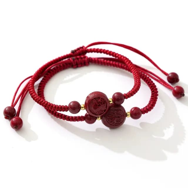 【雨揚】本命生肖平安紫金硃砂紅線手鍊(12款任選)(轉運/除穢)
