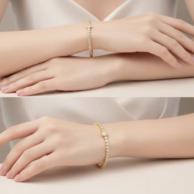 【CTJ】歡慶雙11!天然鑽石 1克拉 黃K金 滿鑽 鑽石手鍊(鑽石閃耀時刻 只為摯愛的妳)